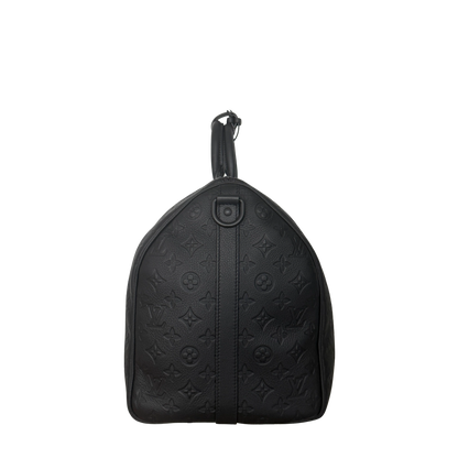 Louis Vuitton Keepall 50 mit Schulterriemen M44810 schwarz / neuwertig Louis Vuitton