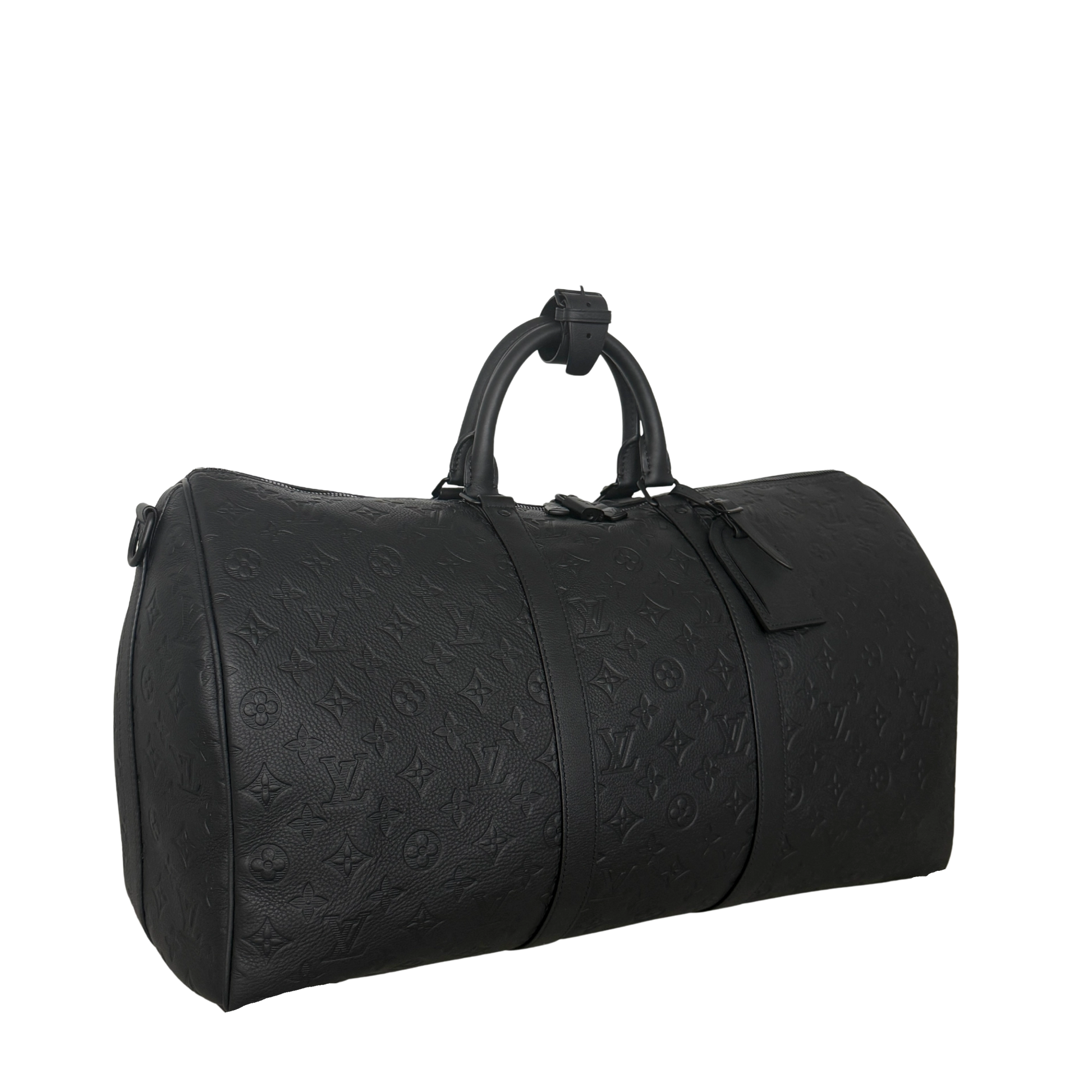 Louis Vuitton Keepall 50 mit Schulterriemen M44810 schwarz