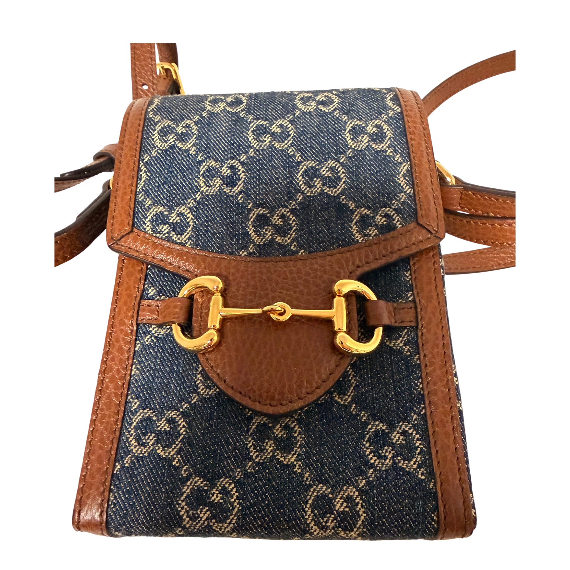 Gucci Mini Horsebit 1955 Denim Crossbody bag / neuwertig Gucci