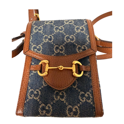 Gucci Mini Horsebit 1955 Denim Crossbody bag / neuwertig Gucci