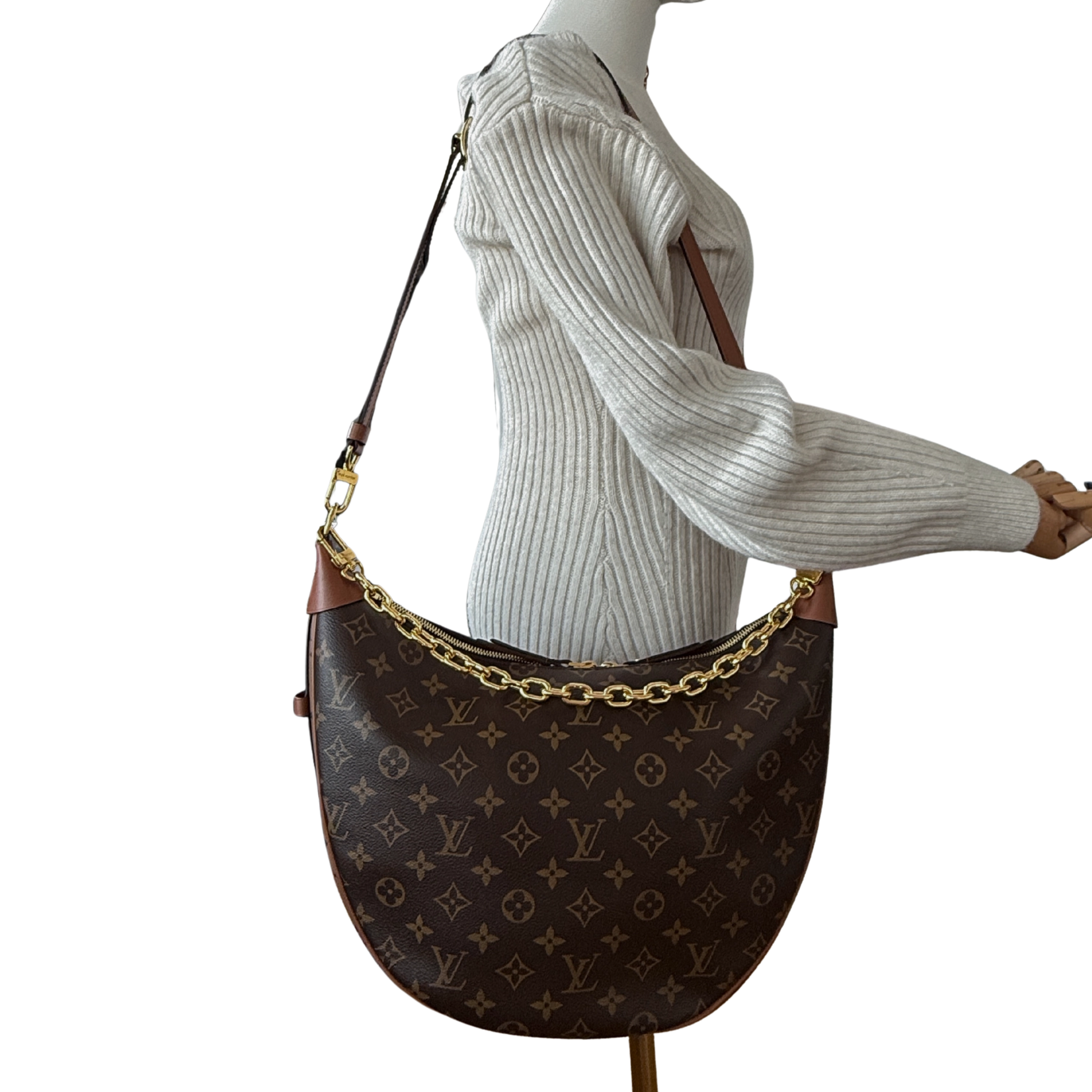 Louis Vuitton Loop Hobo Monogram Canvas M46311 Braun / neuwertig Louis Vuitton