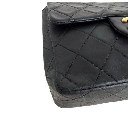 Chanel Timeless Mini Classic Flap schwarz GHW Vintage / gut Chanel