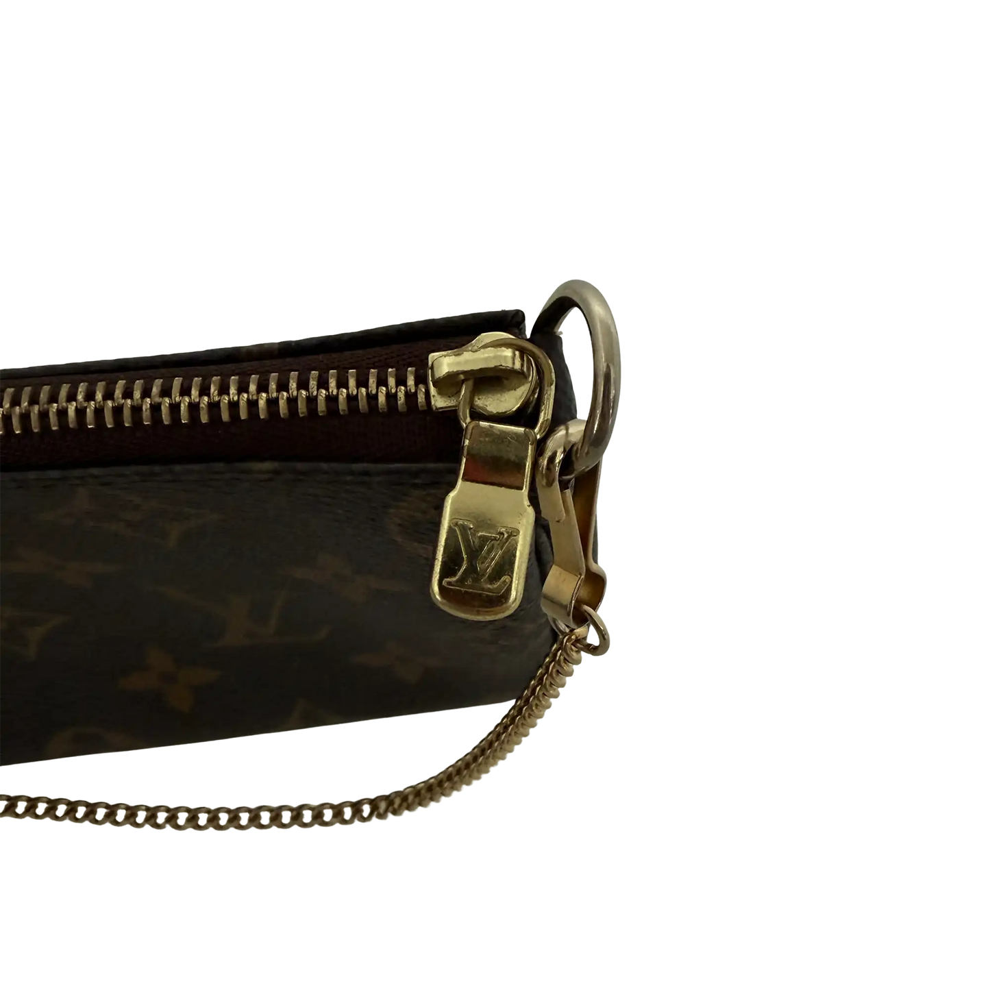 Louis Vuitton Mini Pochette M58009 Braun / gut Louis Vuitton