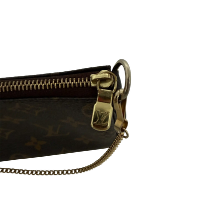 Louis Vuitton Mini Pochette M58009 Braun / gut Louis Vuitton