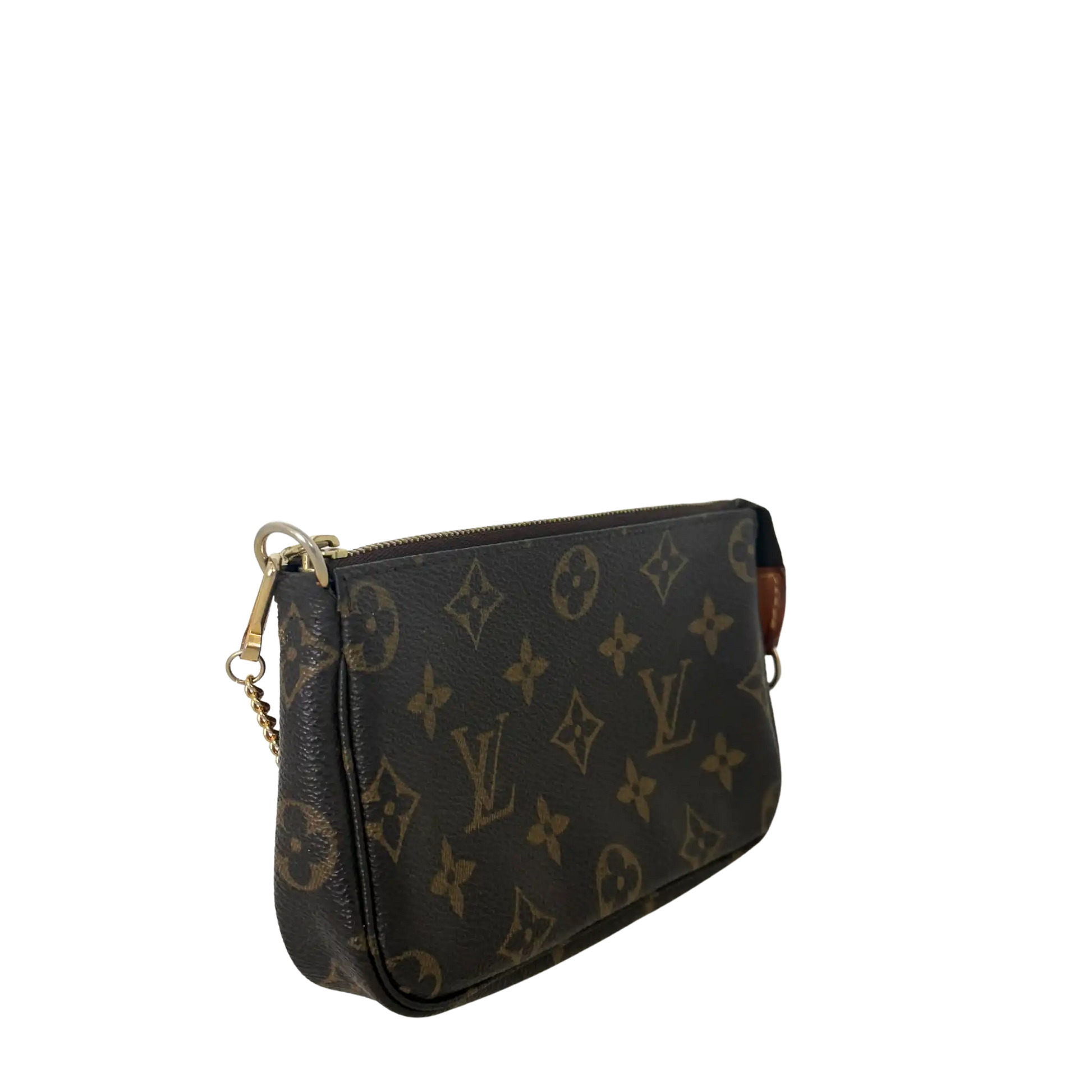 Louis Vuitton Mini Pochette M58009 Braun / gut Louis Vuitton