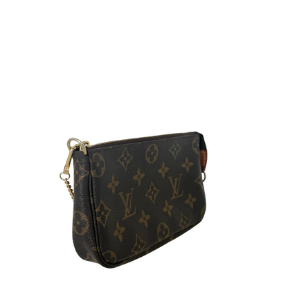 Louis Vuitton Mini Pochette M58009 Braun / gut Louis Vuitton