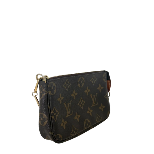 Louis Vuitton Mini Pochette M58009 Braun / gut Louis Vuitton
