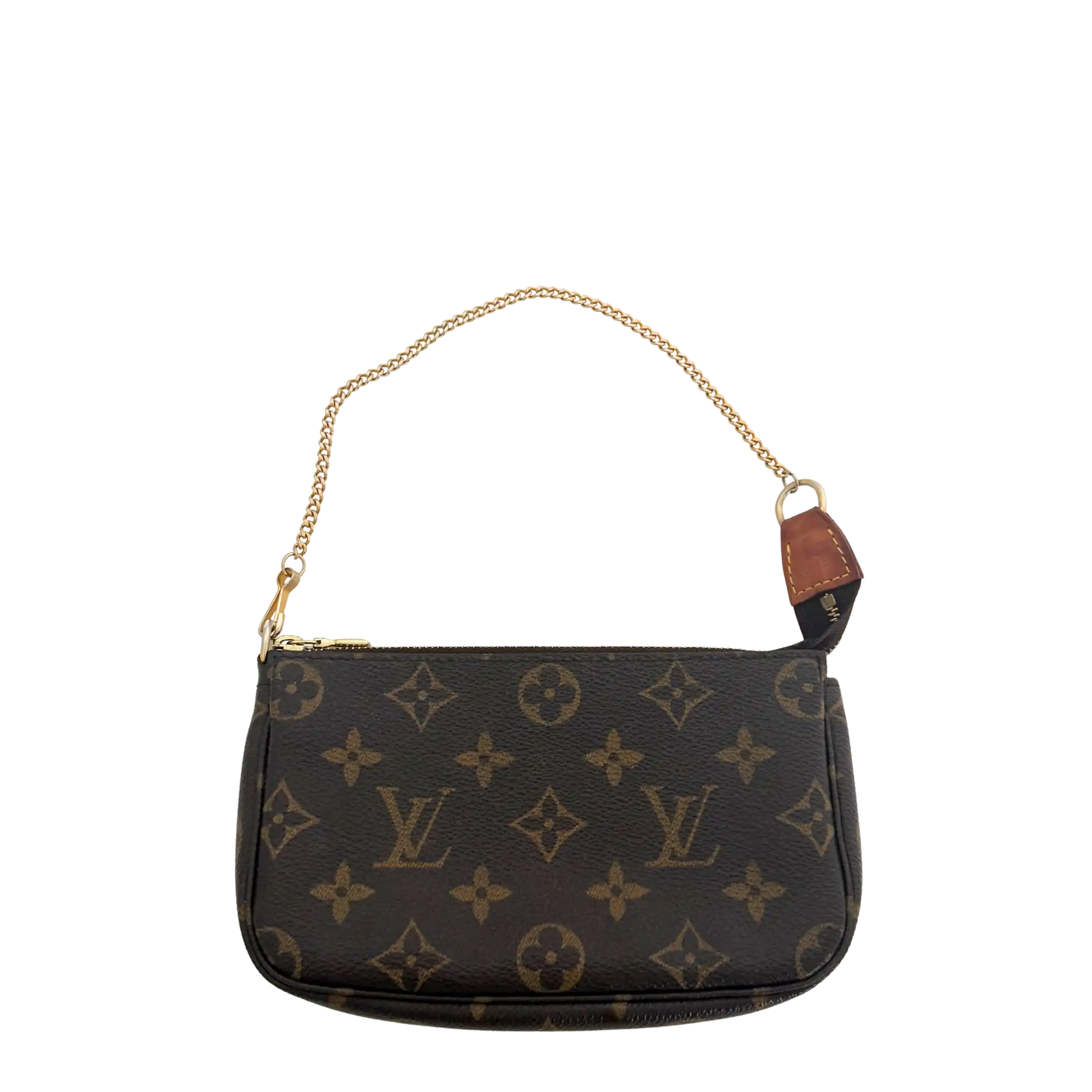 Louis Vuitton Mini Pochette M58009 Braun / gut Louis Vuitton