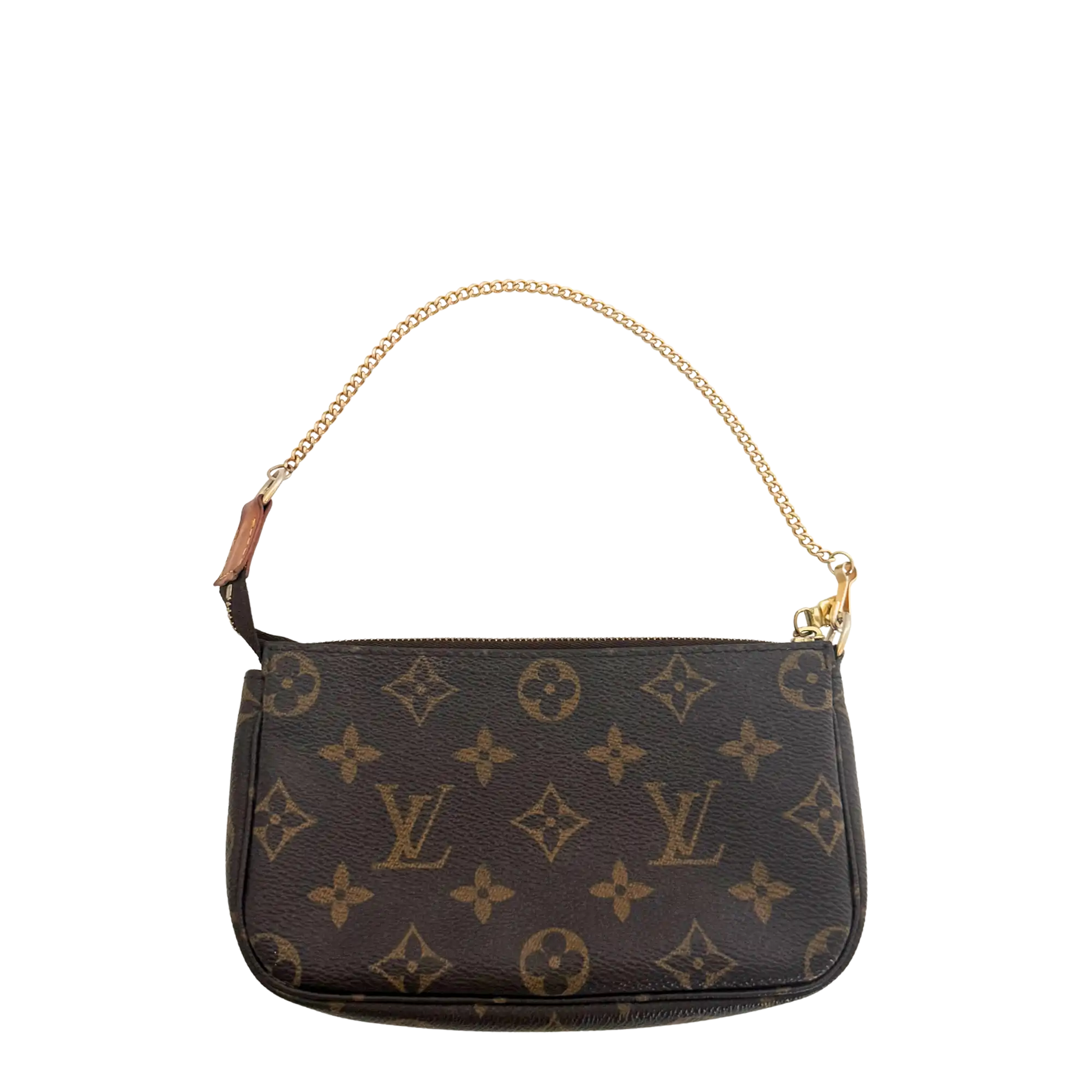 Louis Vuitton Mini Pochette M58009 Braun / gut Louis Vuitton