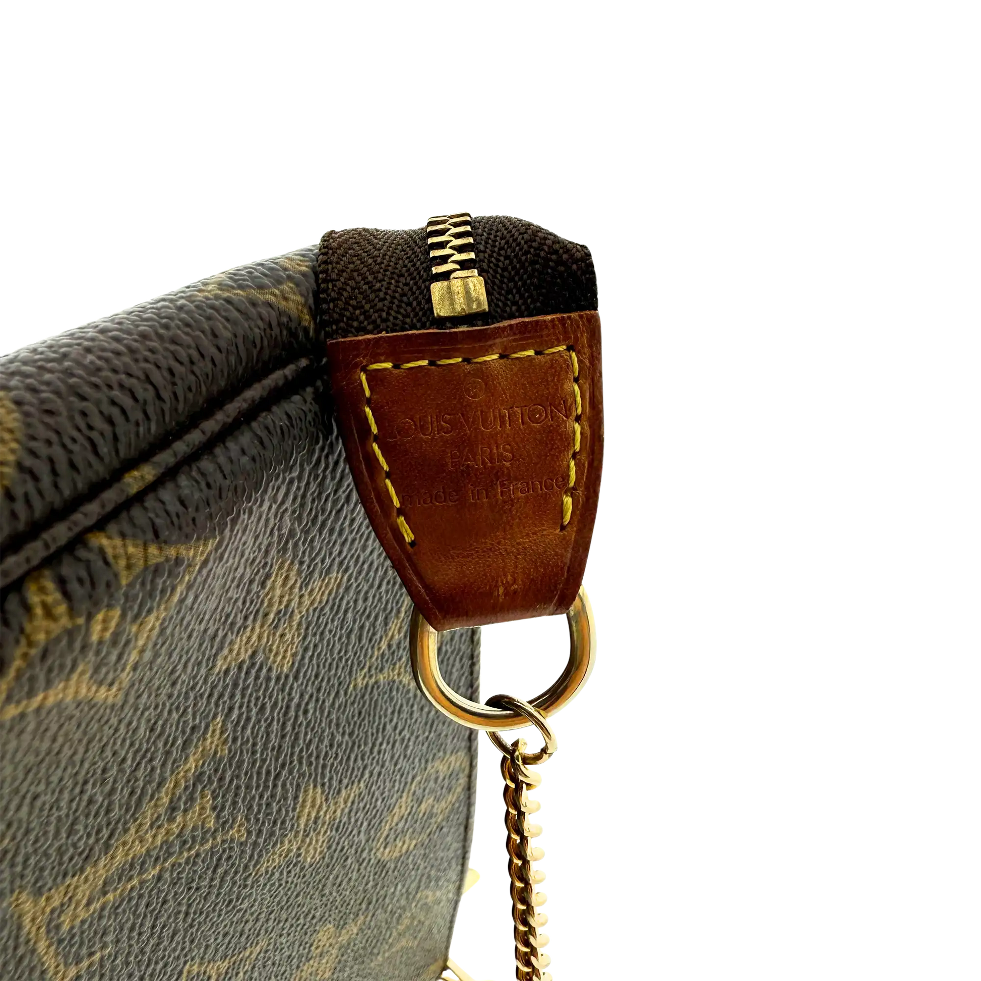 Louis Vuitton Mini Pochette M58009 Braun / gut Louis Vuitton