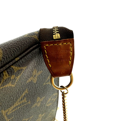 Louis Vuitton Mini Pochette M58009 Braun / gut Louis Vuitton