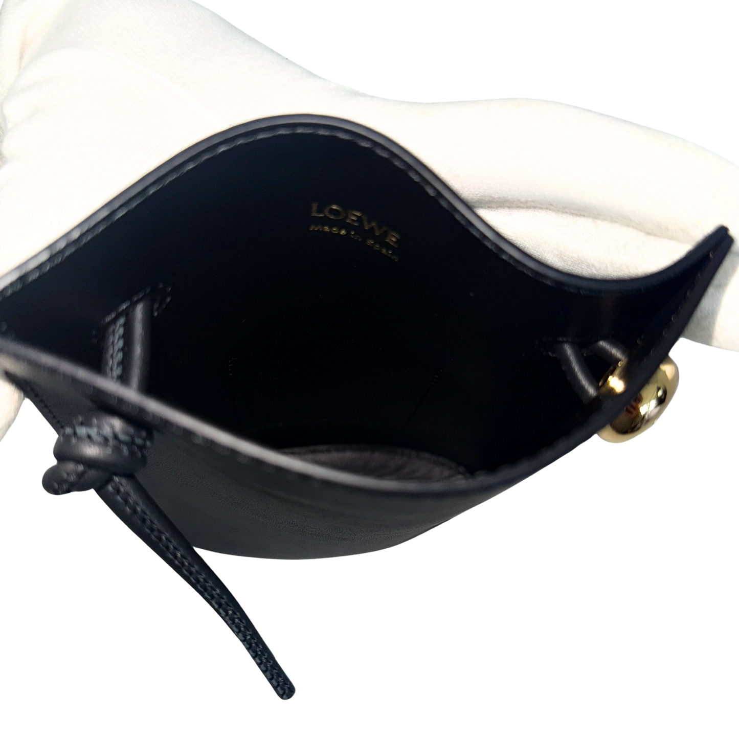 Loewe Pebble Dice Tasche aus klassischem Kalbsleder Schwarz / neuwertig Loewe