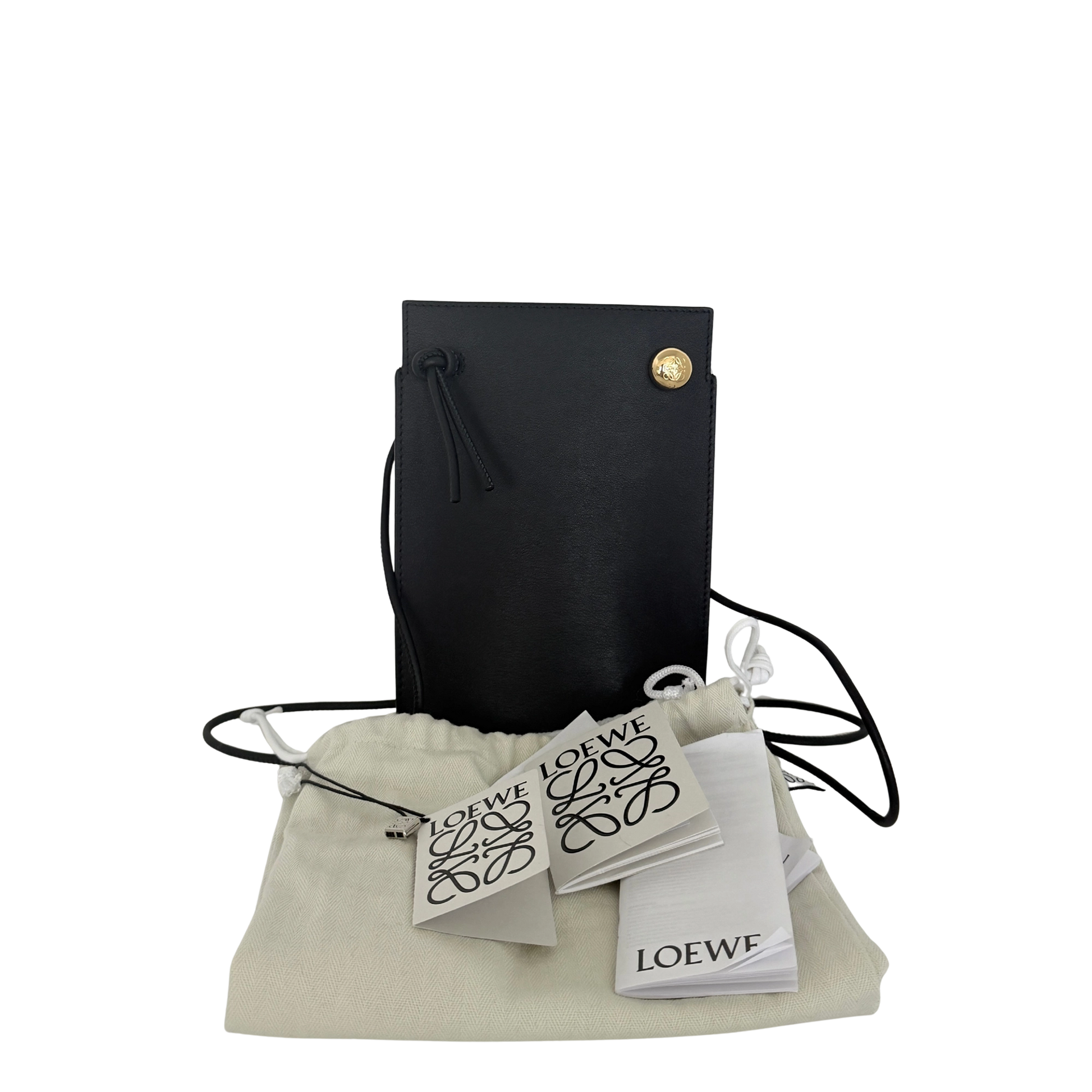 Loewe Pebble Dice Tasche aus klassischem Kalbsleder Schwarz / neuwertig Loewe