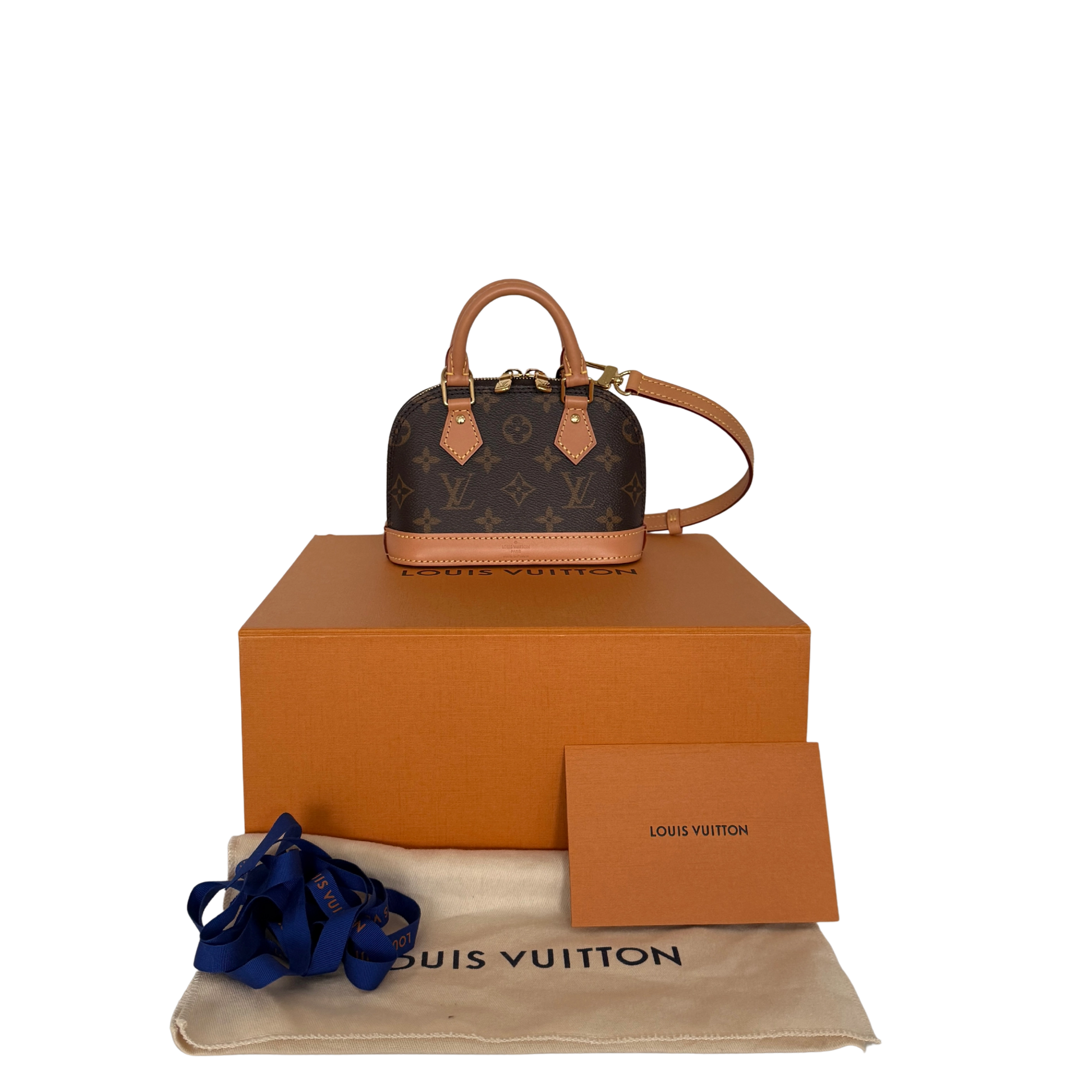 Louis Vuitton Nano Alma Monogram Canvas M82717 Braun Fullset / neuwertig Louis Vuitton