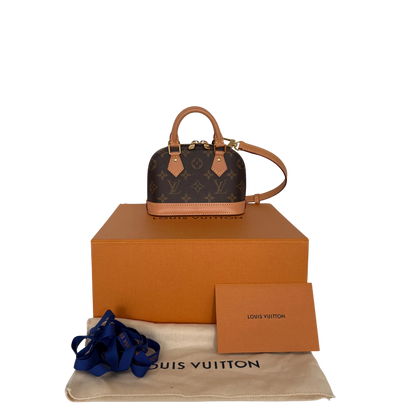 Louis Vuitton Nano Alma Monogram Canvas M82717 Braun Fullset / neuwertig Louis Vuitton