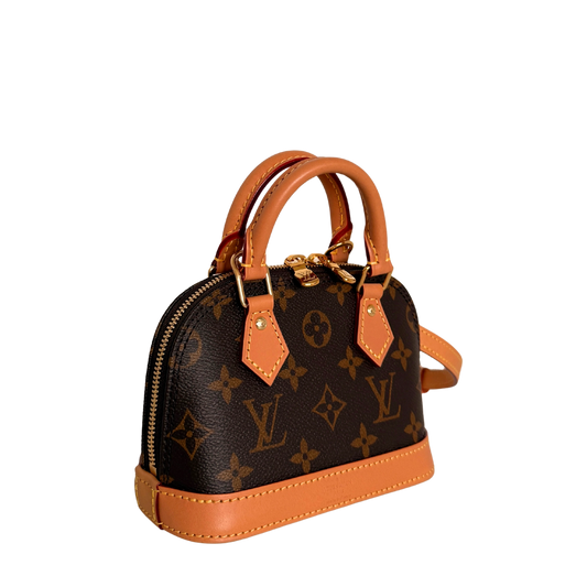 Louis Vuitton Nano Alma Monogram Canvas M82717 Braun Fullset / neuwertig Louis Vuitton