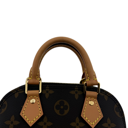 Louis Vuitton Nano Alma Monogram Canvas M82717 Braun Fullset / neuwertig Louis Vuitton