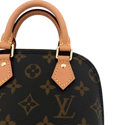 Louis Vuitton Nano Alma Monogram Canvas M82717 Braun Fullset / neuwertig Louis Vuitton