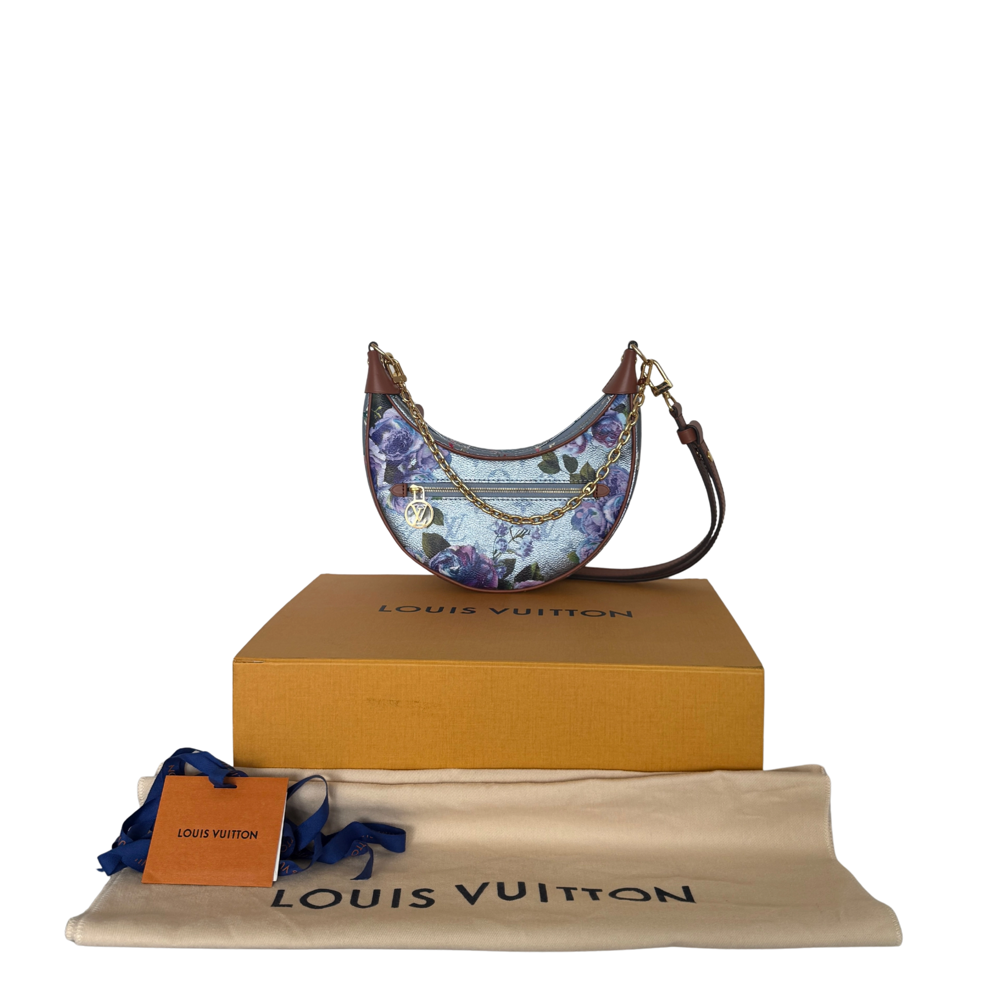 Louis Vuitton Metallic Monogram LV Garden Loop PM Blau / neuwertig Louis Vuitton