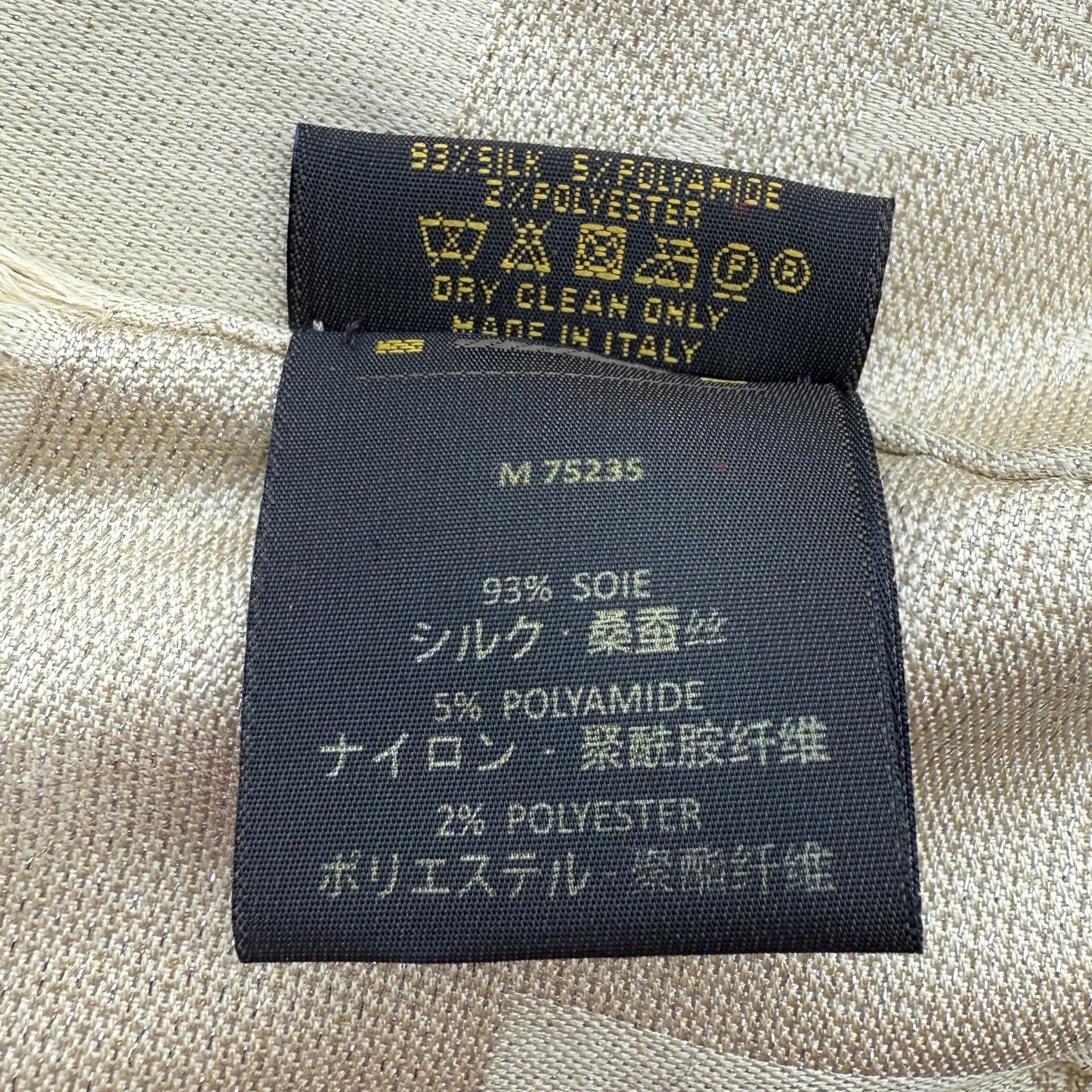 Louis Vuitton Monogram Shine Schal Beige / gut