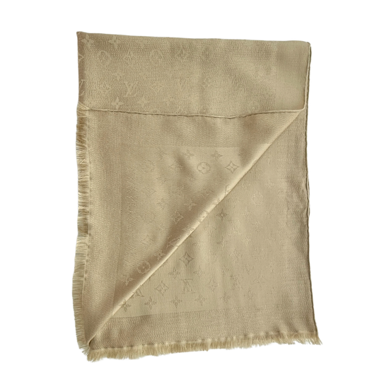 Louis Vuitton Monogram Shine Schal Beige / gut