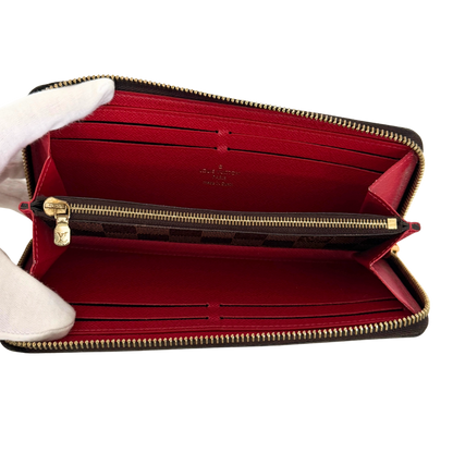 Louis Vuitton Clémence Geldbörse in Damier Ebene N60534 Braun / gut Louis Vuitton