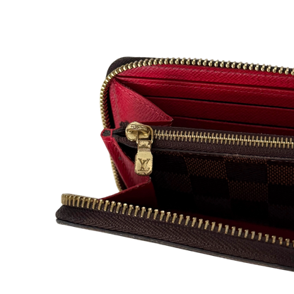Louis Vuitton Clémence Geldbörse in Damier Ebene N60534 Braun / gut Louis Vuitton