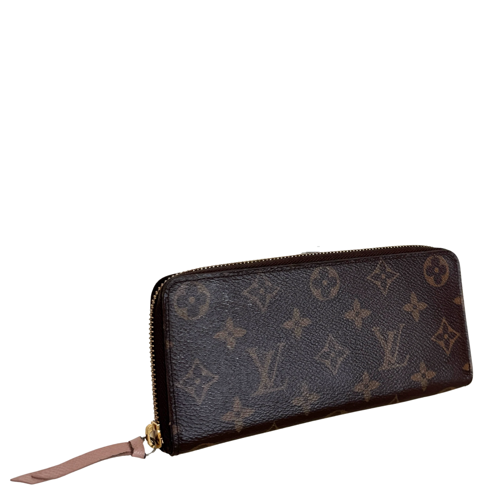 Louis Vuitton Clémence Geldbörse in Monogram Canvas M61298 Braun / gut Louis Vuitton