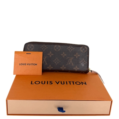 Louis Vuitton Clémence Geldbörse in Monogram Canvas M61298 Braun / gut Louis Vuitton