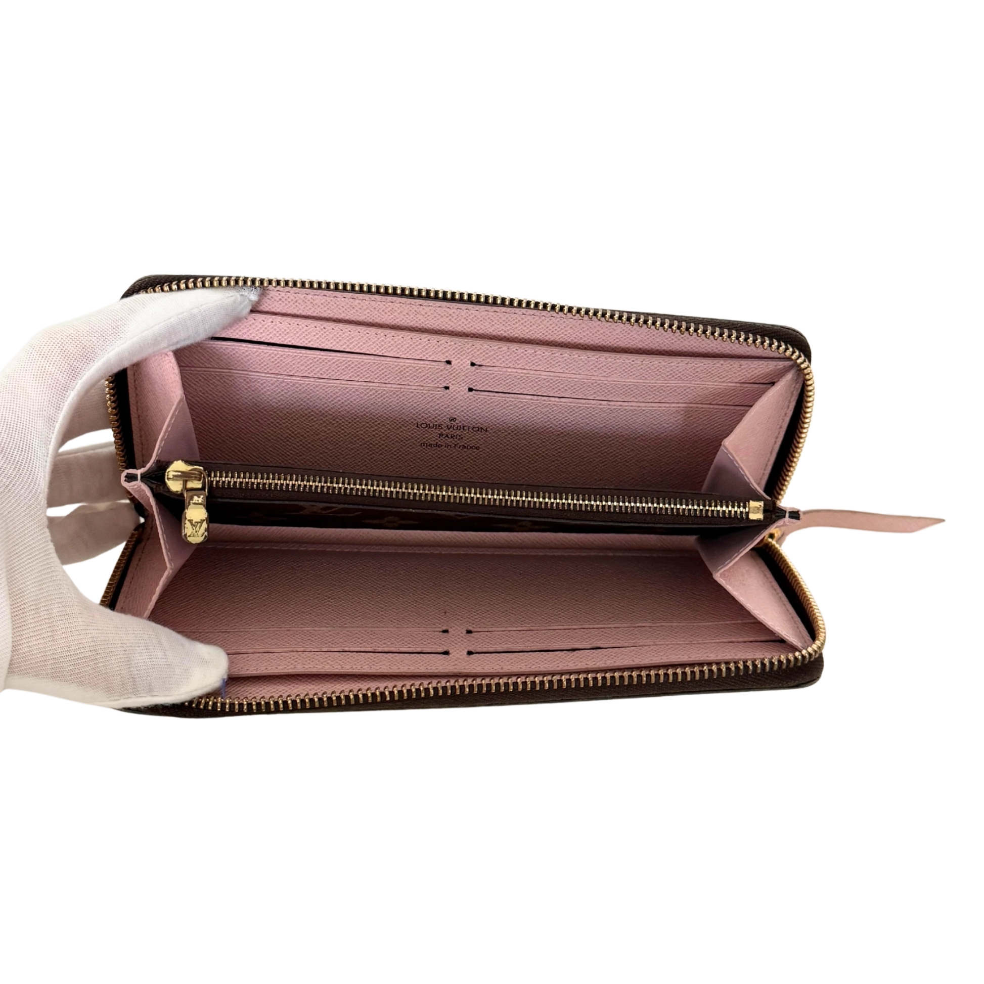 Louis Vuitton Clémence Geldbörse in Monogram Canvas M61298 Braun / gut Louis Vuitton