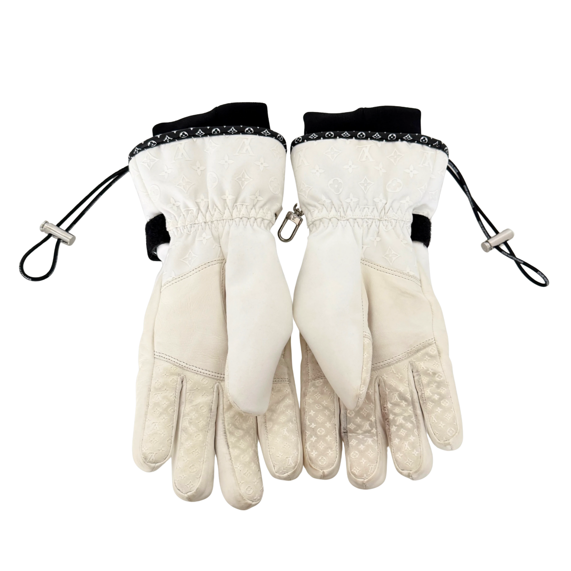 Louis Vuitton LV Snow Handschuhe Weiß / sehr gut Louis Vuitton