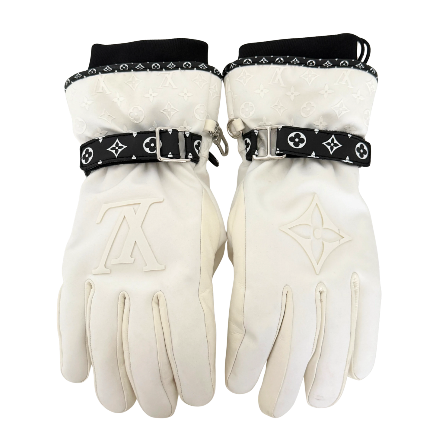 Louis Vuitton LV Snow Handschuhe Weiß / sehr gut Louis Vuitton