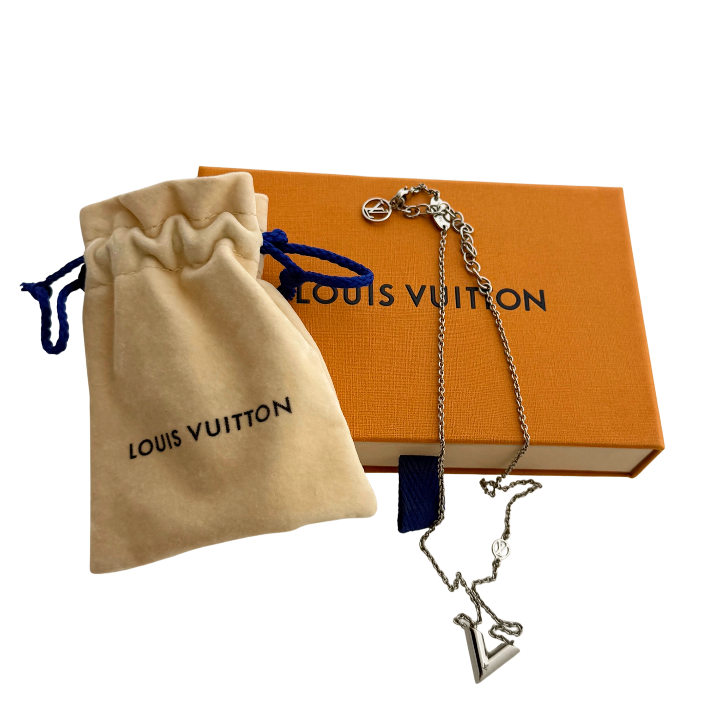 Louis Vuitton Essential V Halskette Silber / neuwertig Louis Vuitton