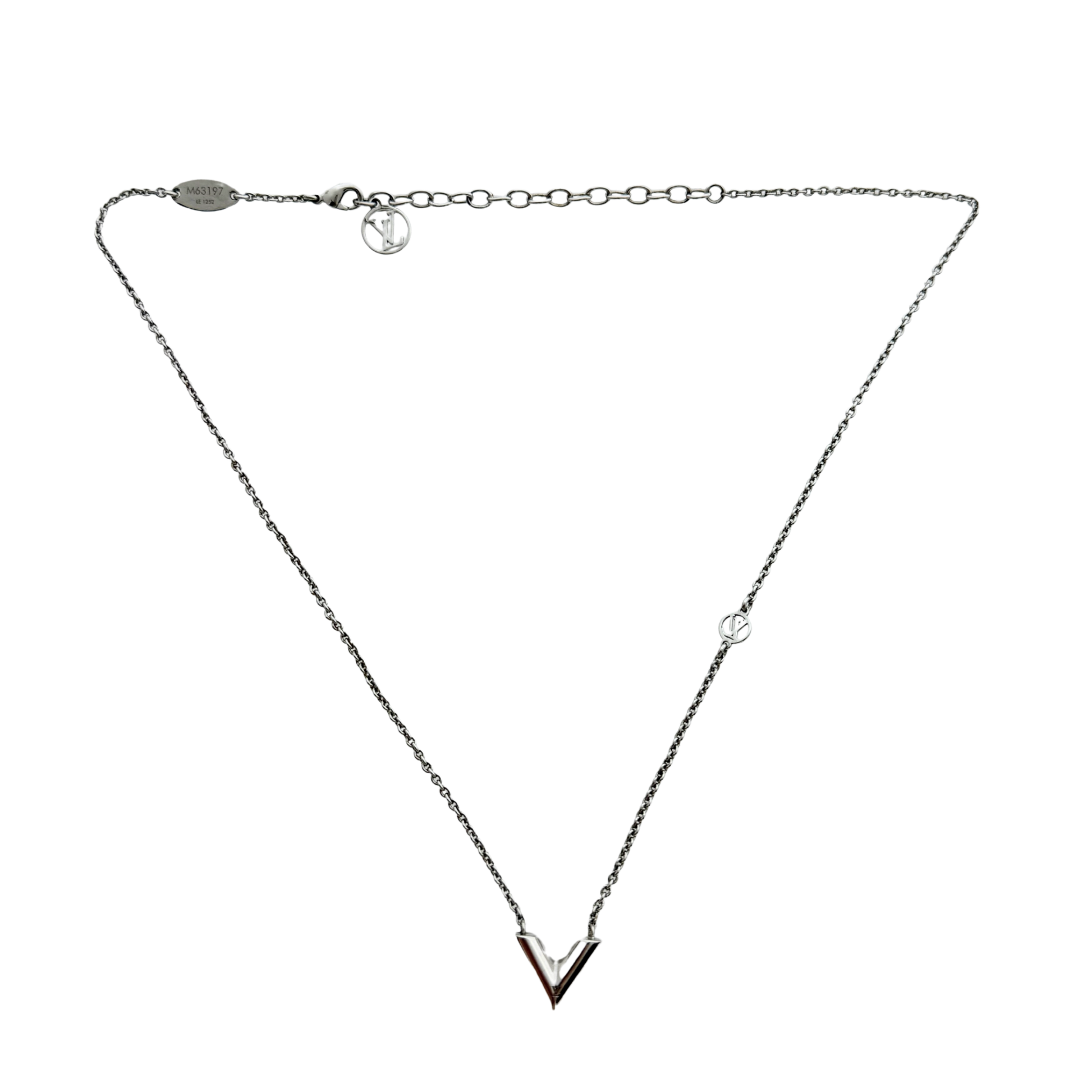 Louis Vuitton Essential V Halskette Silber / neuwertig Louis Vuitton