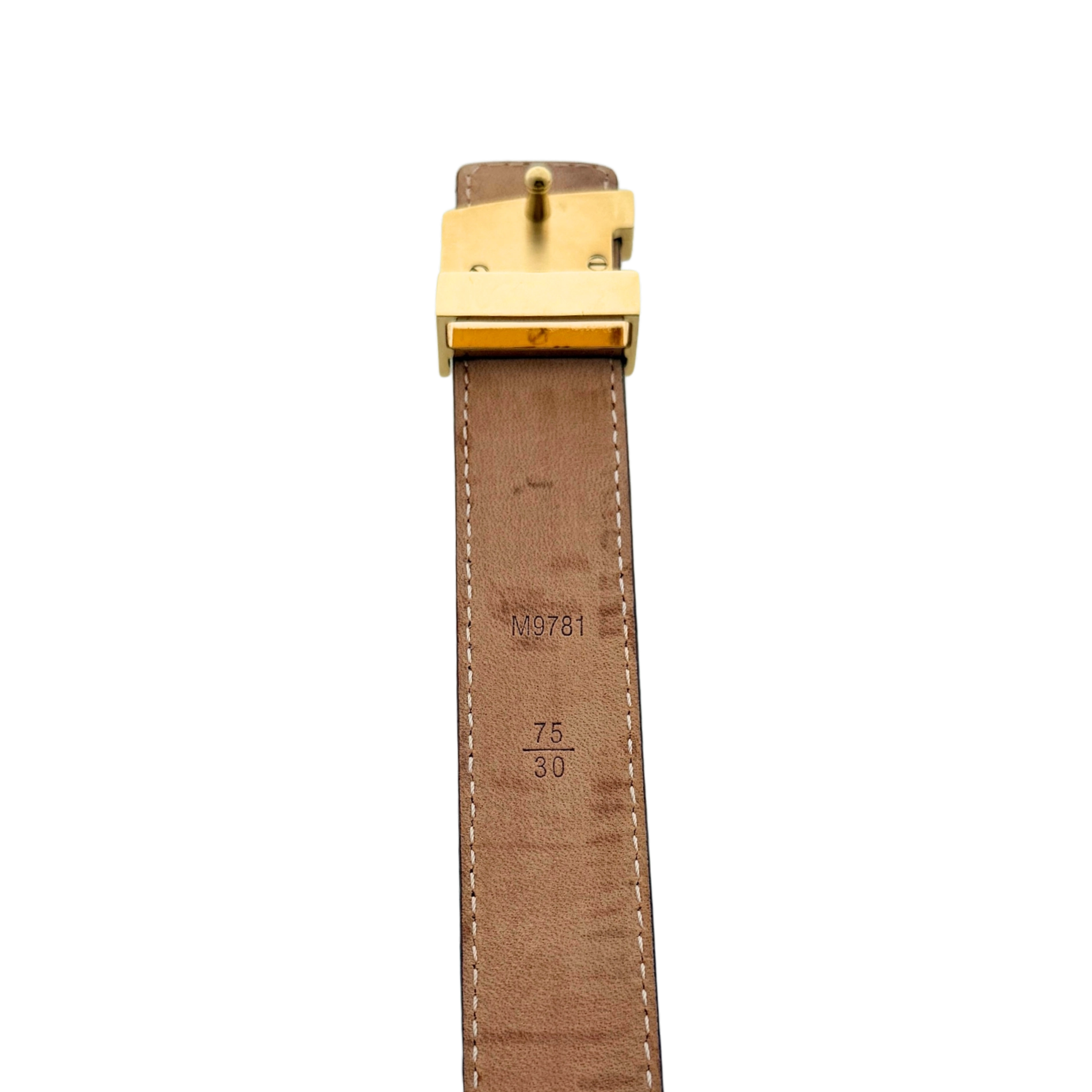 Louis Vuitton LV Initiales Gürtel 75cm Braun Fullset / sehr gut Louis Vuitton