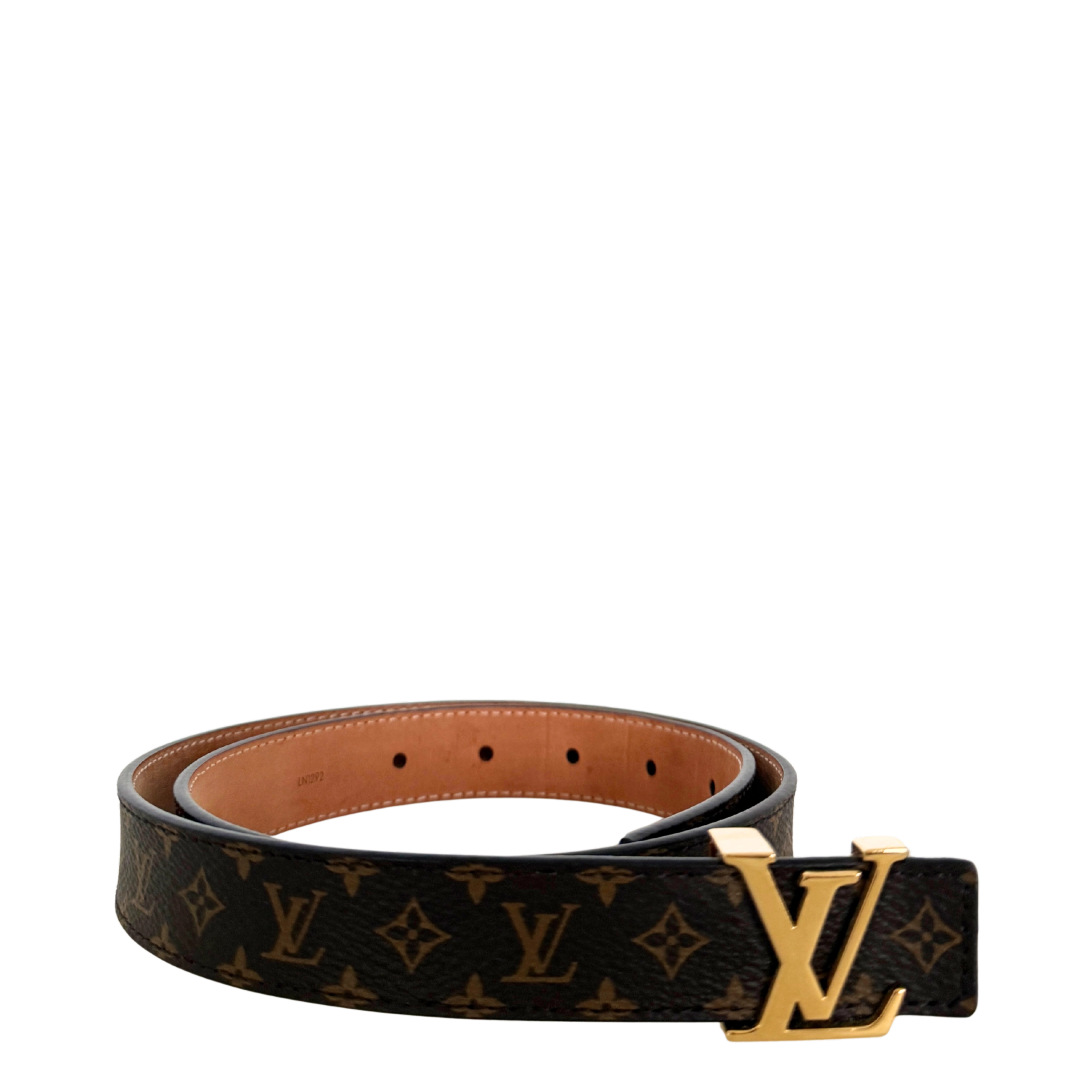 Louis Vuitton LV Initiales Gürtel 75cm Braun Fullset / sehr gut Louis Vuitton