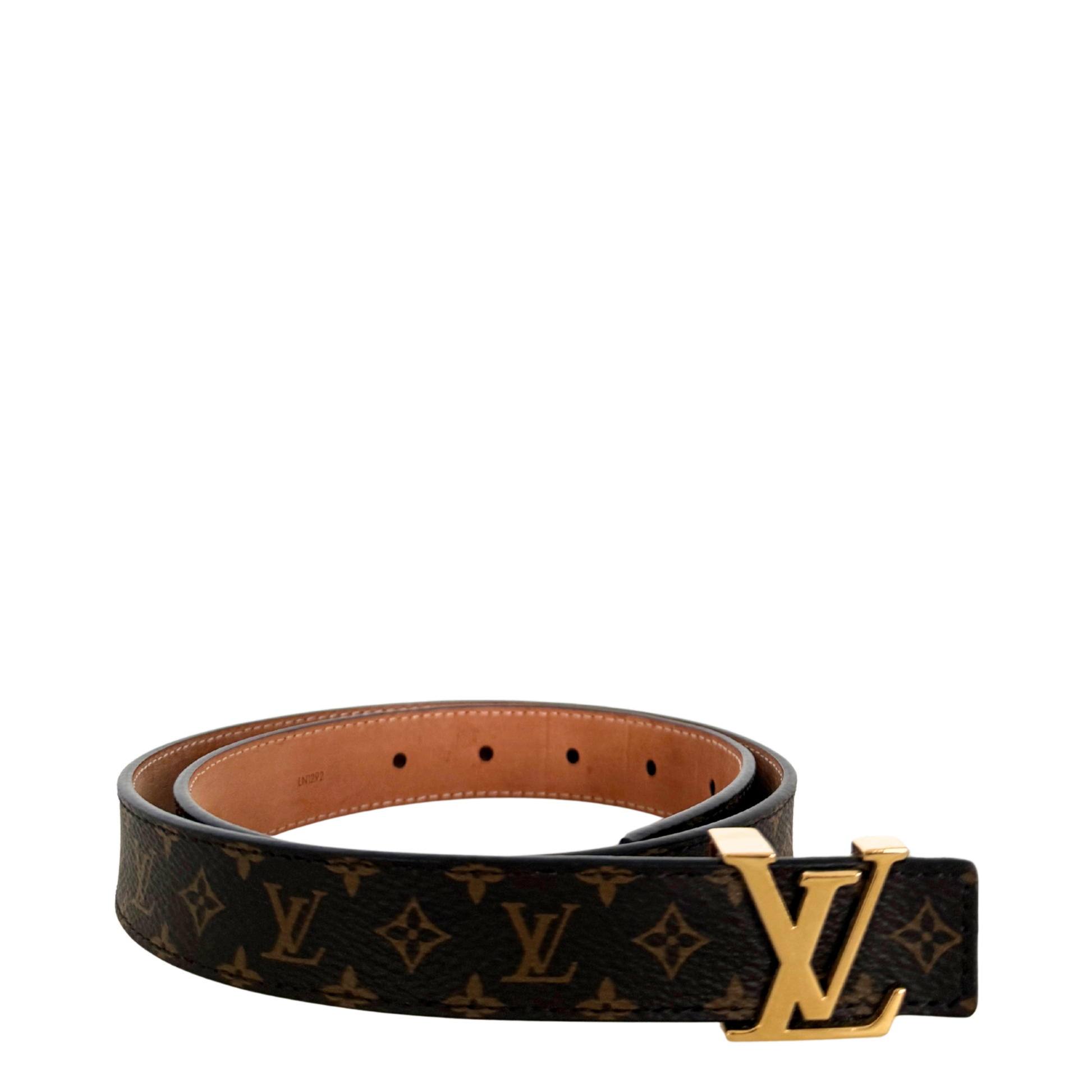 Louis Vuitton LV Initiales Gürtel 75cm Braun Fullset / sehr gut Louis Vuitton