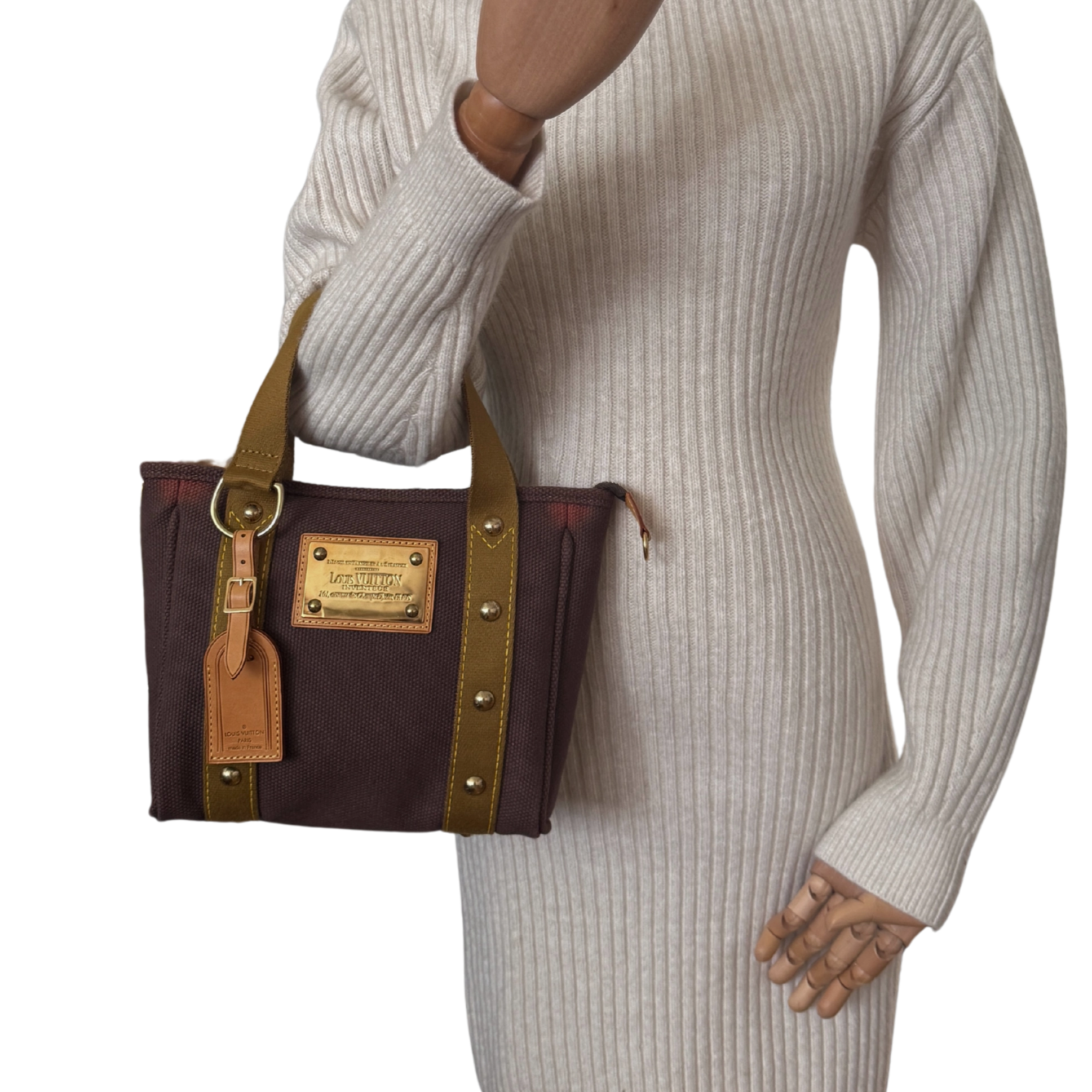 Louis Vuitton Tote Bag Antigua Cabas PM M40089 Braun / sehr gut Louis Vuitton