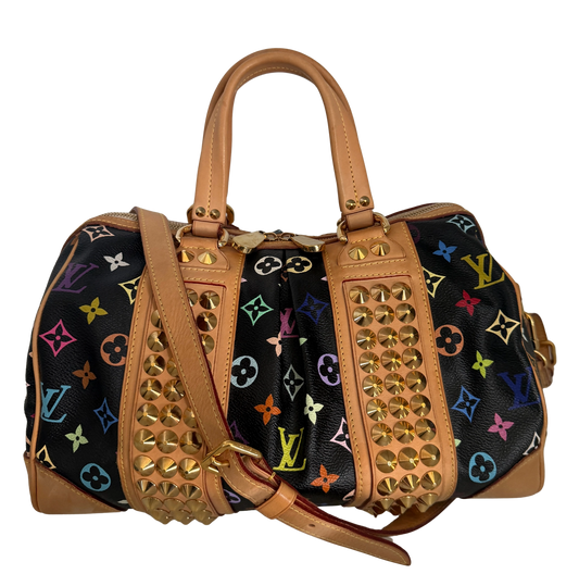 Louis Vuitton Monogram Schwarz Multi Color Courtney MM / gut Echtheitscheck
