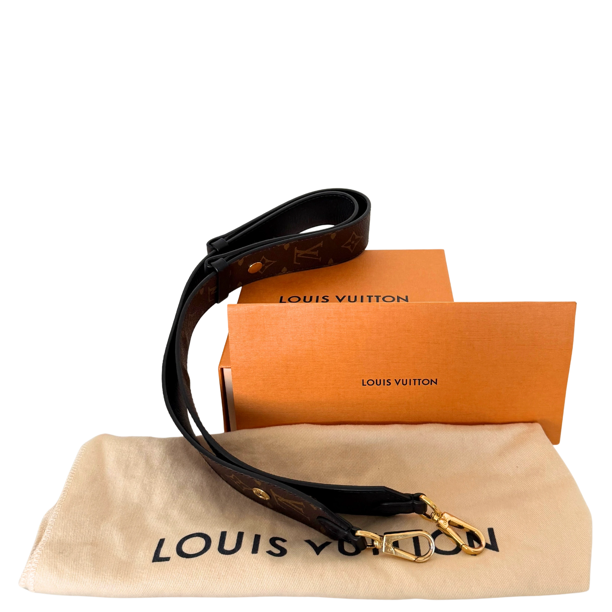 Louis Vuitton Monogram Canvas Schulterriemen J02465 Braun / sehr gut Louis Vuitton