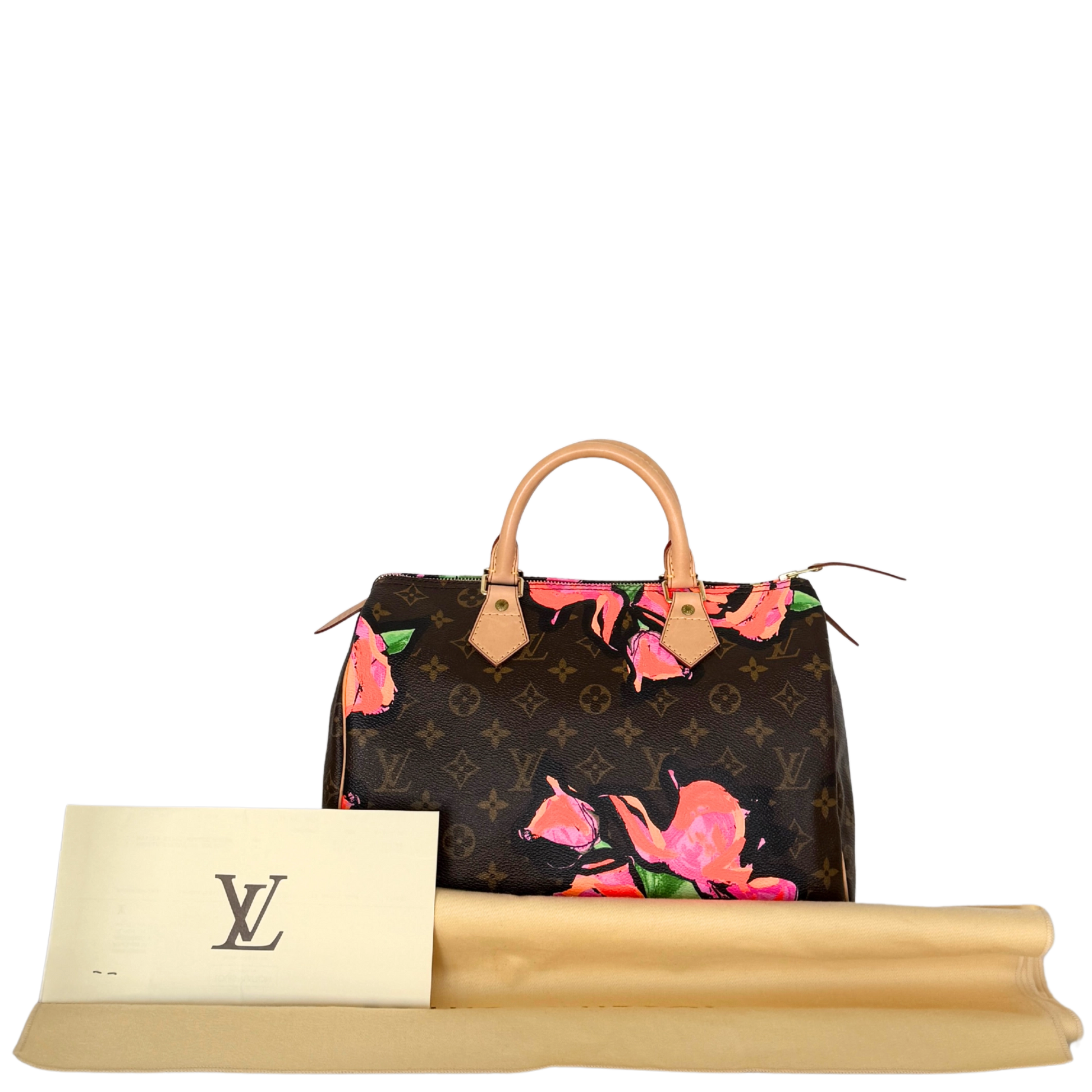 Louis Vuitton Speedy 30 Roses Monogram Canvas Braun / neuwertig Louis Vuitton