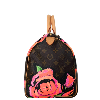 Louis Vuitton Speedy 30 Roses Monogram Canvas Braun / neuwertig Louis Vuitton