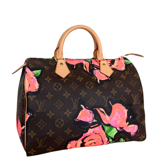 Louis Vuitton Speedy 30 Roses Monogram Canvas Braun / neuwertig Louis Vuitton
