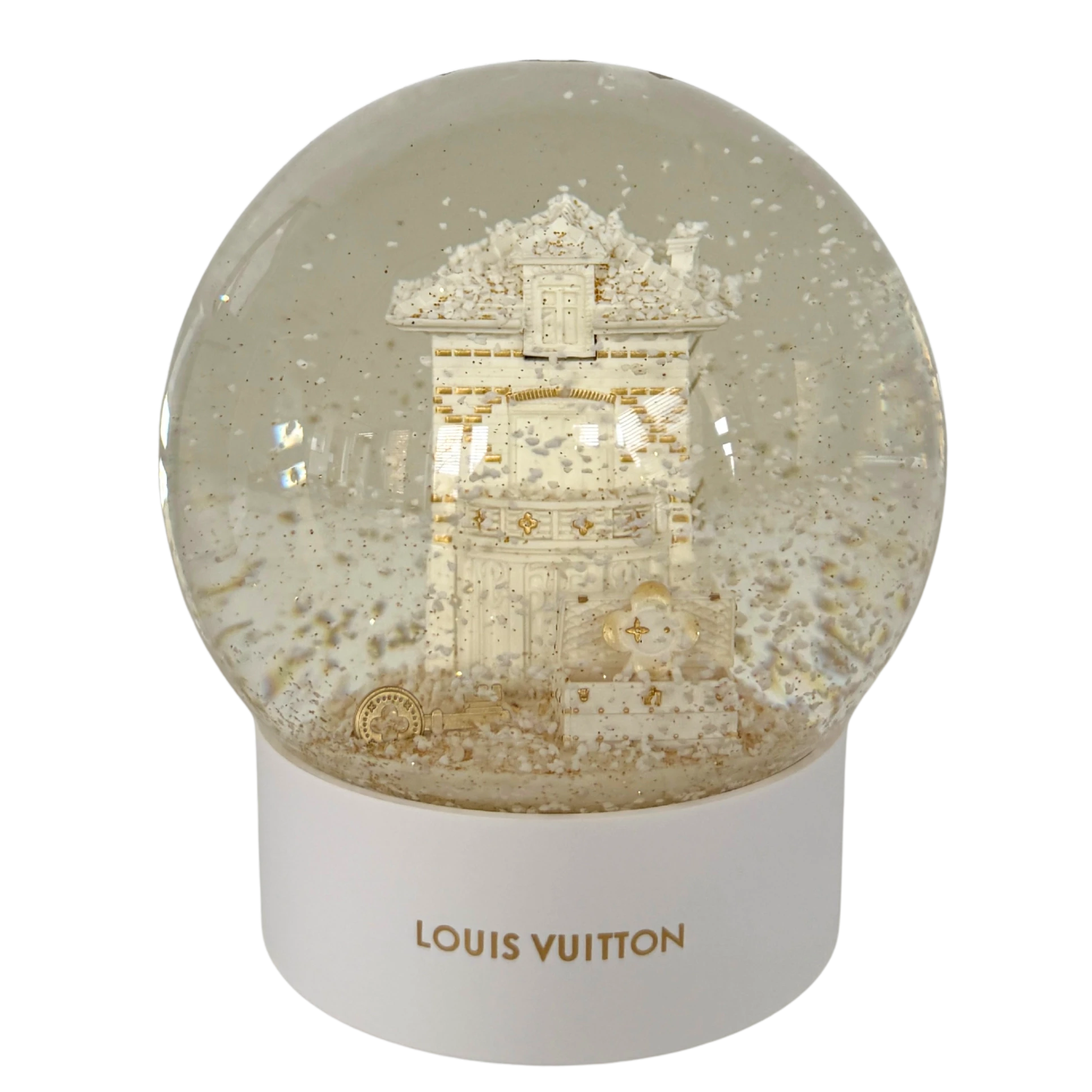 Louis Vuitton Vivienne Holiday Schneekugel Weiß / neuwertig Louis Vuitton