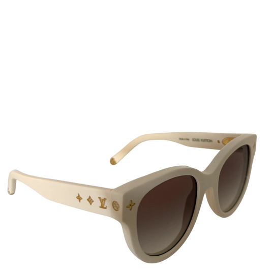 Louis Vuitton My Monogram Round Sonnenbrille Z1527W Beige / neuwertig Louis Vuitton