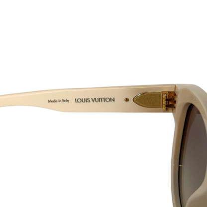 Louis Vuitton My Monogram Round Sonnenbrille Z1527W Beige / neuwertig Louis Vuitton