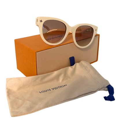 Louis Vuitton My Monogram Round Sonnenbrille Z1527W Beige / neuwertig Louis Vuitton