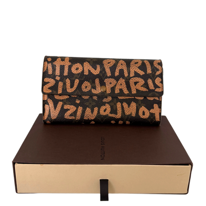 Louis Vuitton Stephen Sprouse Graffiti Geldbörse Braun / gut Louis Vuitton