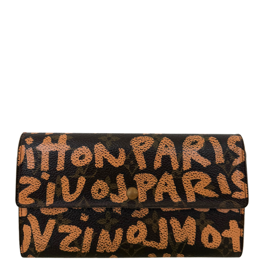 Louis Vuitton Stephen Sprouse Graffiti Geldbörse Braun / gut Louis Vuitton