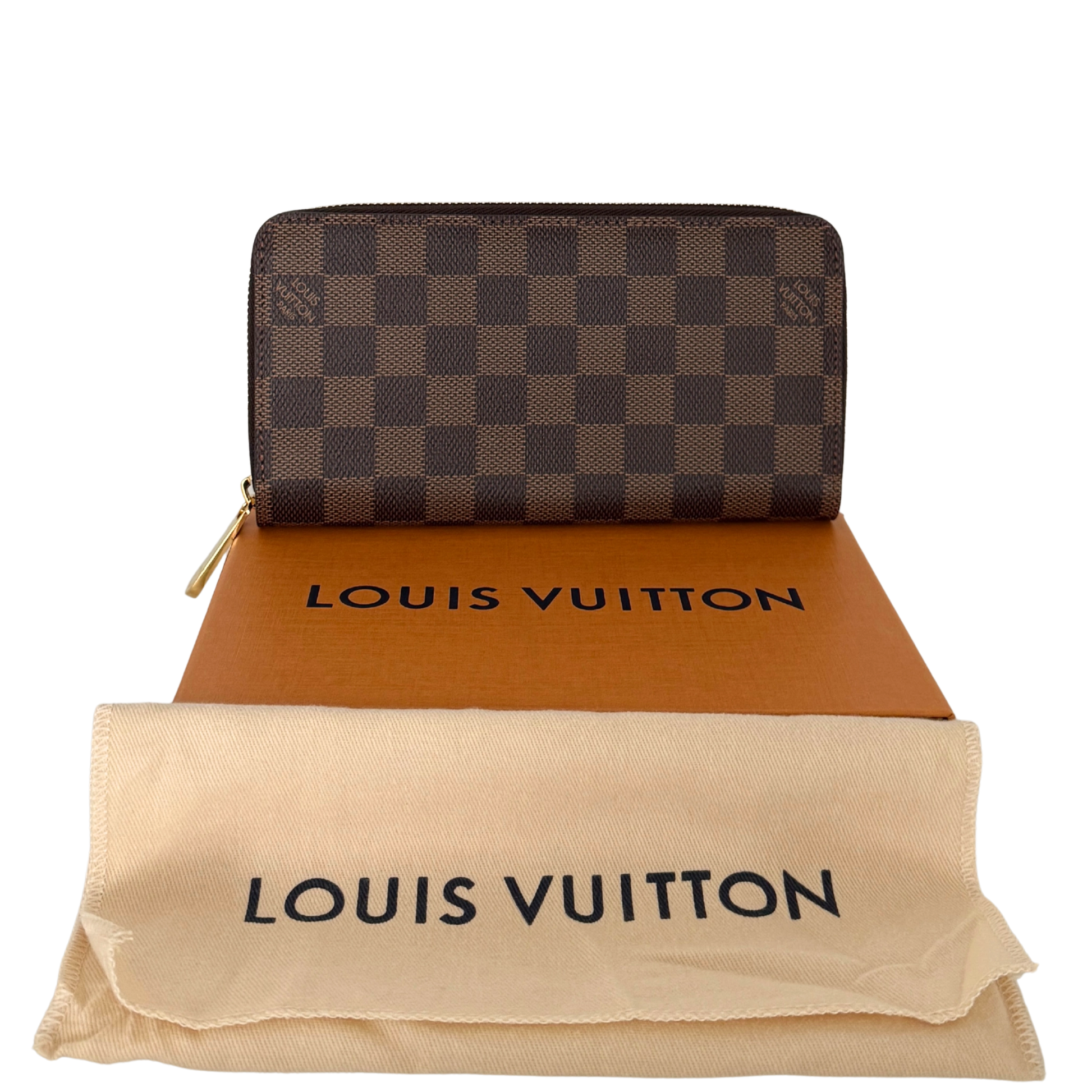 Louis Vuitton Zippy Geldbörse in Damier Ebene Canvas N41661 Braun / neuwertig Louis Vuitton